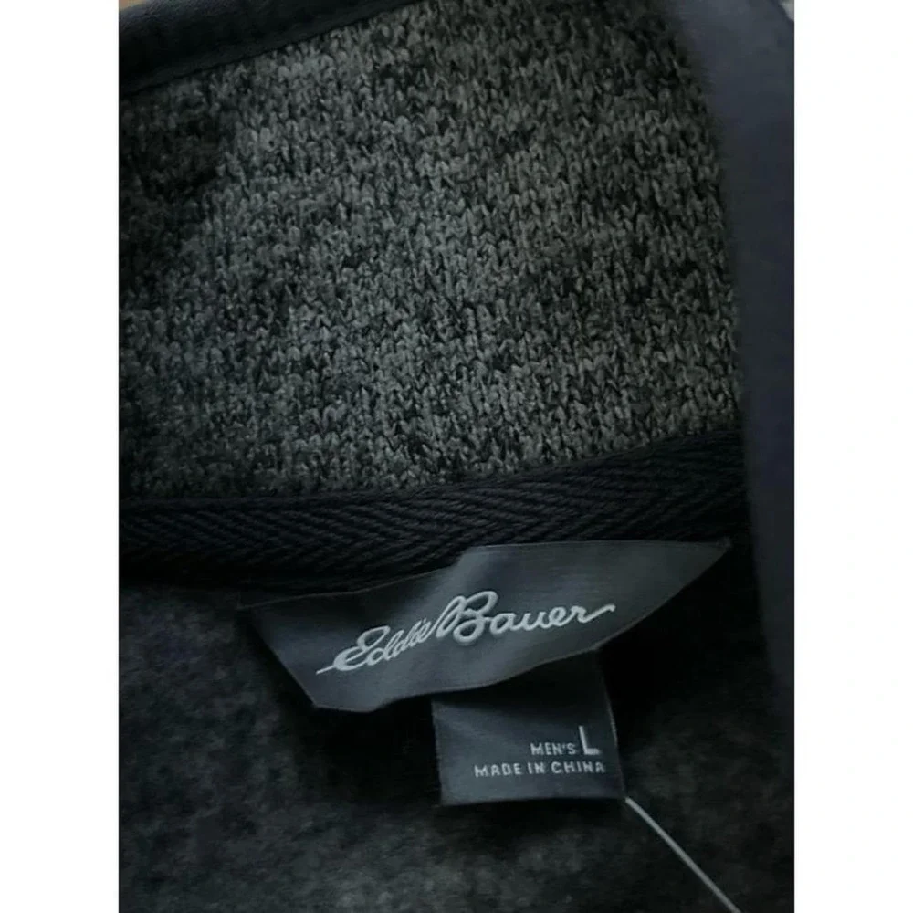 Mens‎ NWT Eddie Bauer Radiator Fleece Snap-Front Pullover Sweater Jacket